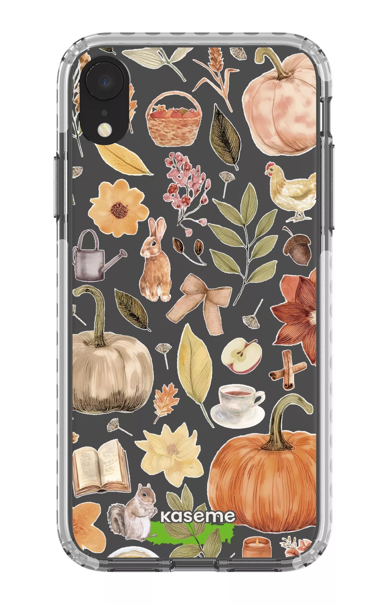 iPhone XR Clear Case - White Harvest Hues Clear Case -