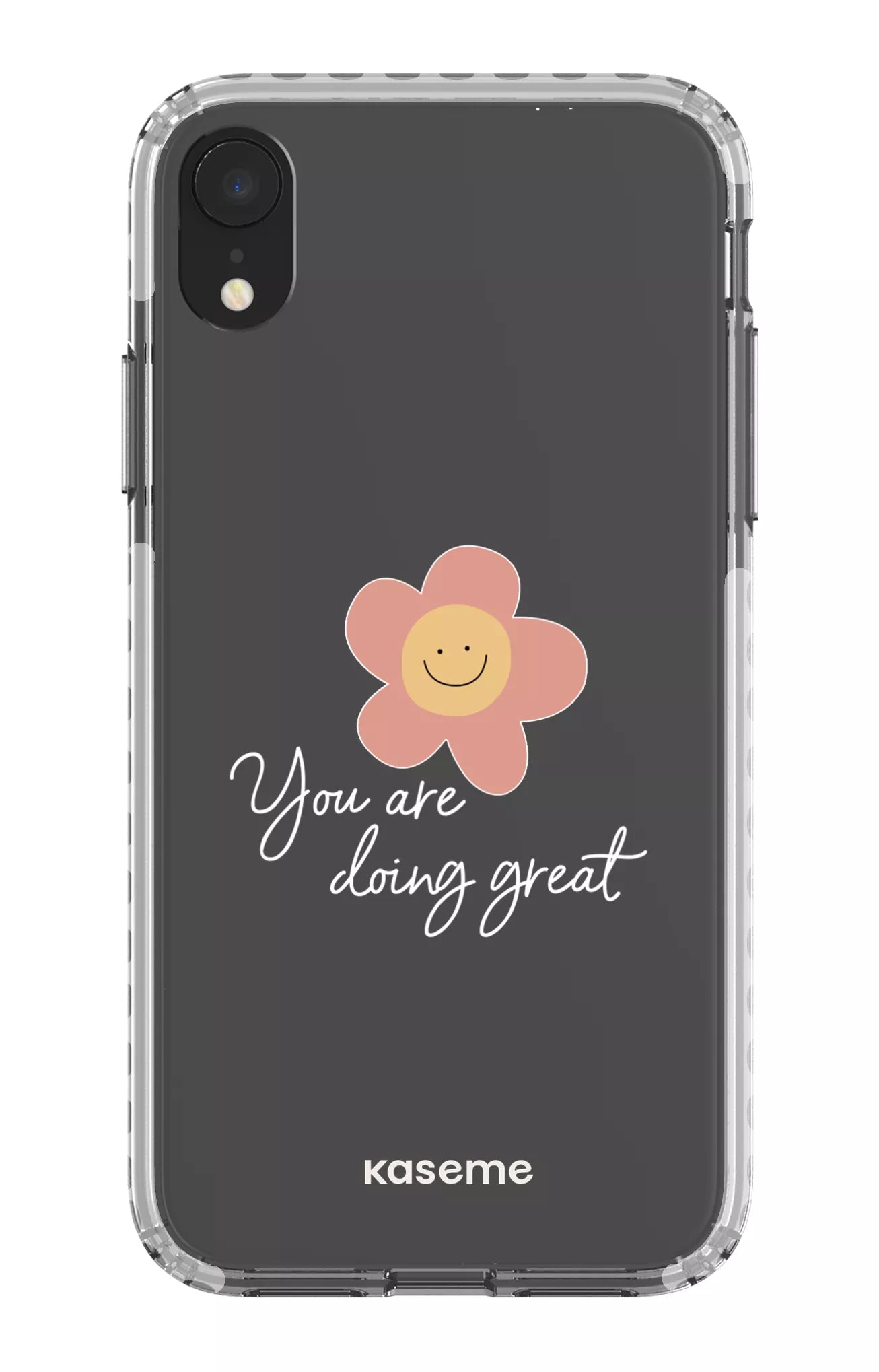 iPhone XR Clear Case - White Keep going Clear Case -