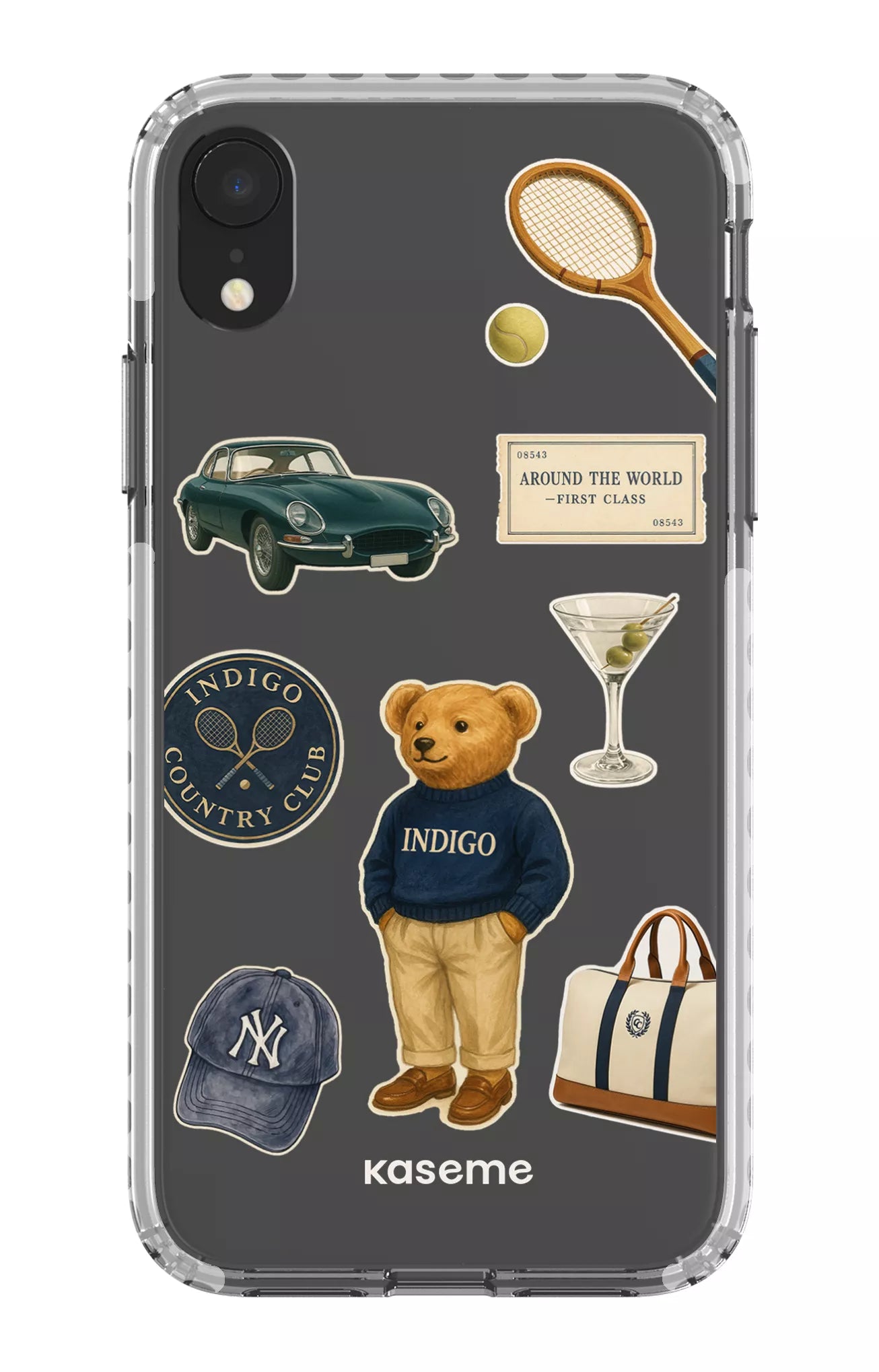iPhone XR Clear Case - White Kingsley Clear Case -