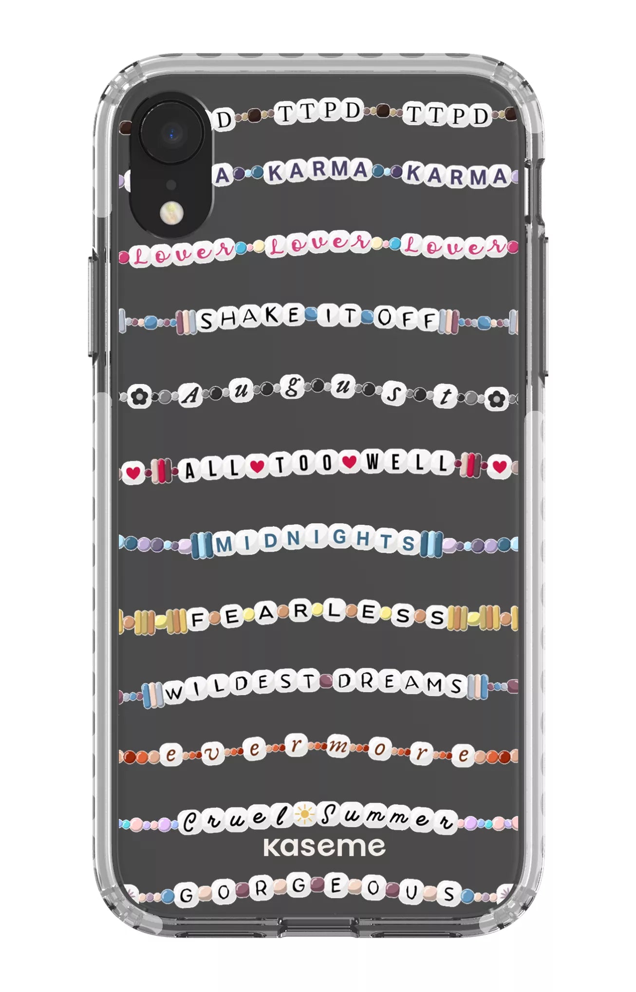 iPhone XR Clear Case - White Love Story Clear Case -