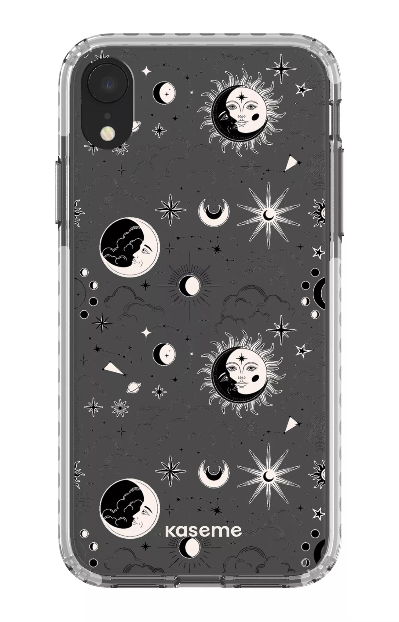 iPhone XR Clear Case - White Milky Way Black Clear Case -
