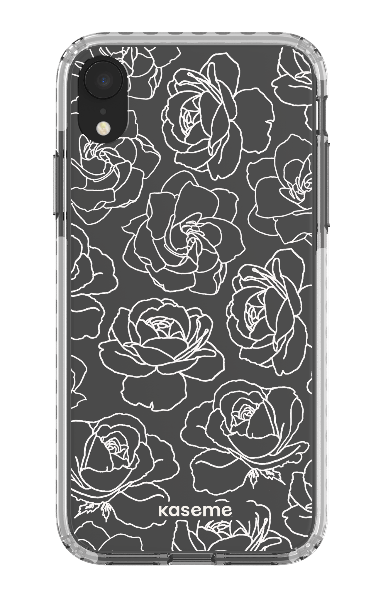 iPhone XR Clear Case - White Polar Flowers Clear Case -