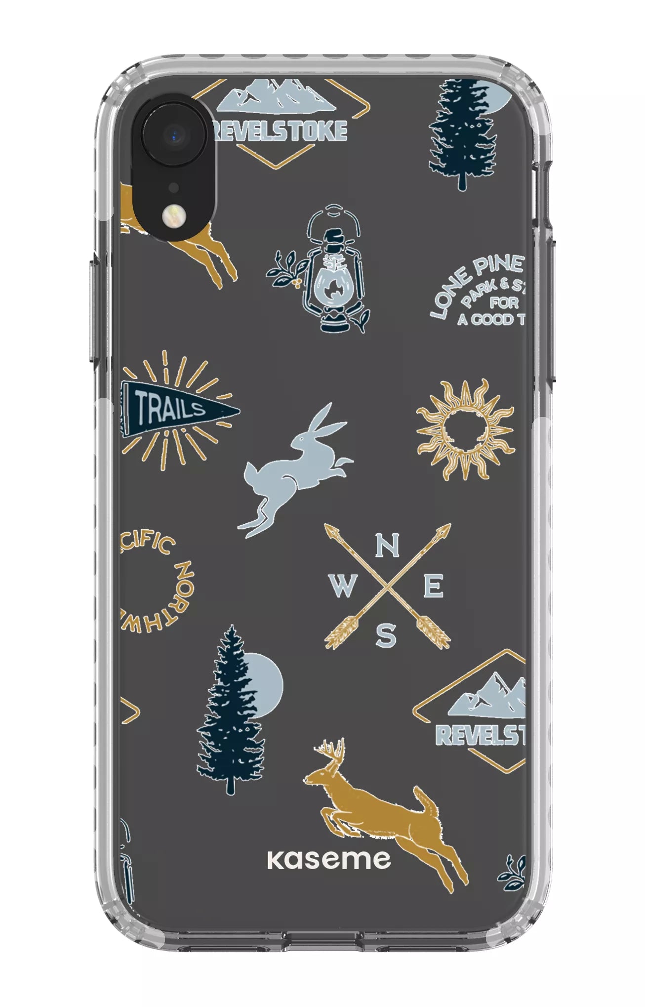 iPhone XR Clear Case - White Revelstoke white Clear Case -