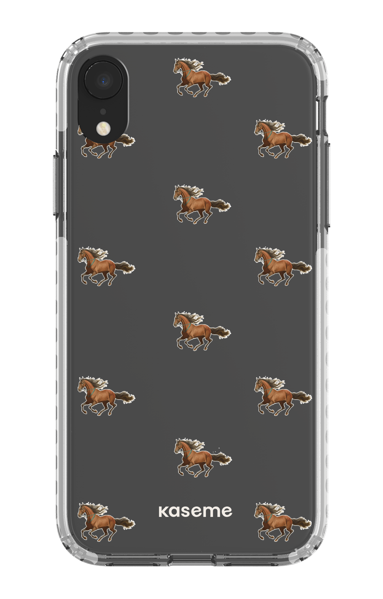 iPhone XR Clear Case - White Saddle Clear Case -