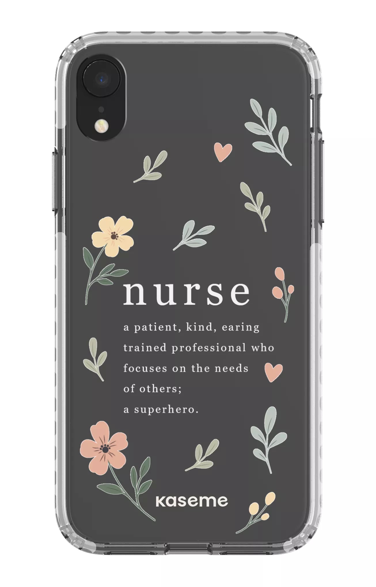 iPhone XR Clear Case - White With Heart Clear Case -