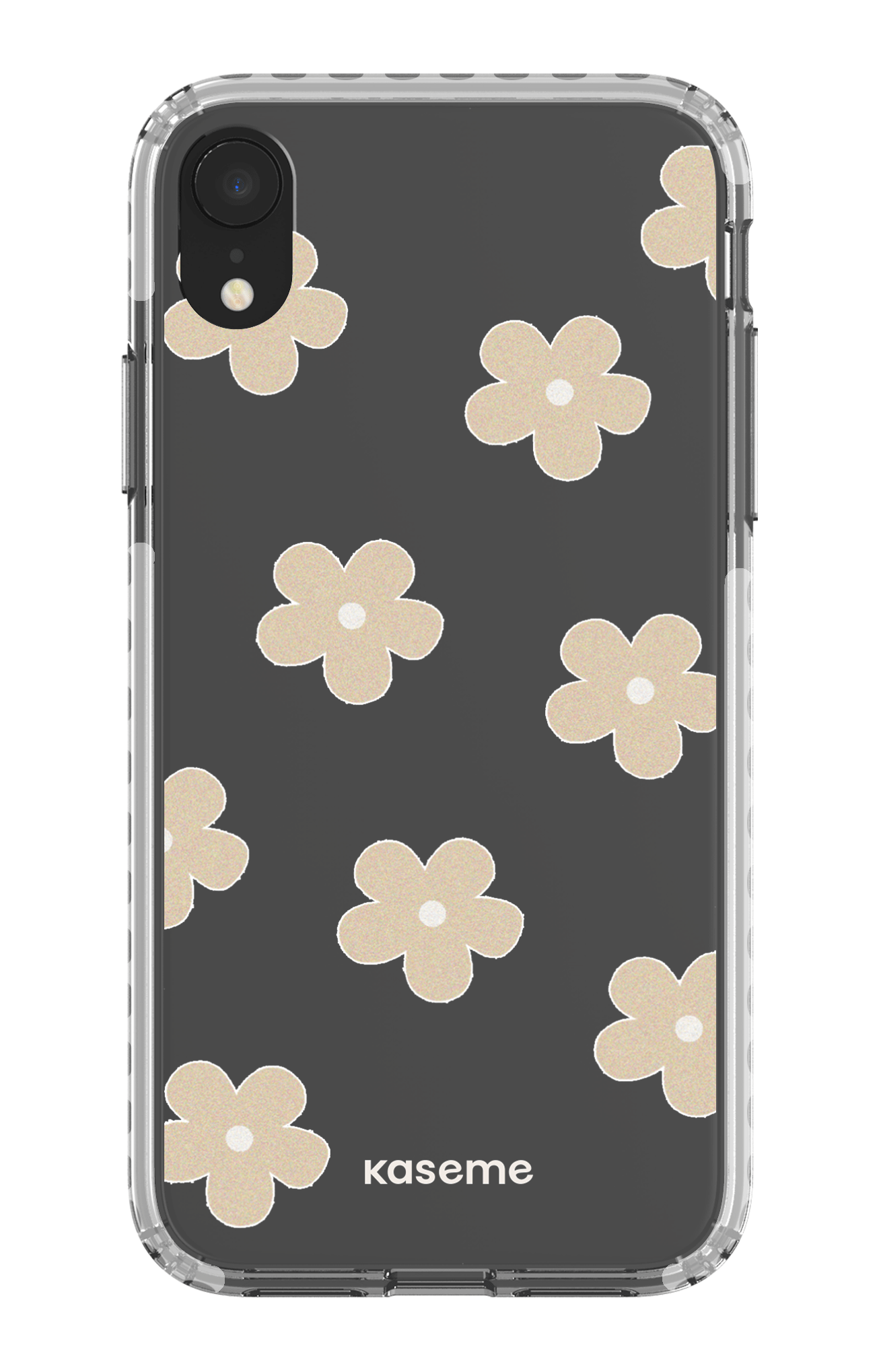 iPhone XR Clear Case - White Woodstock Beige Clear Case -