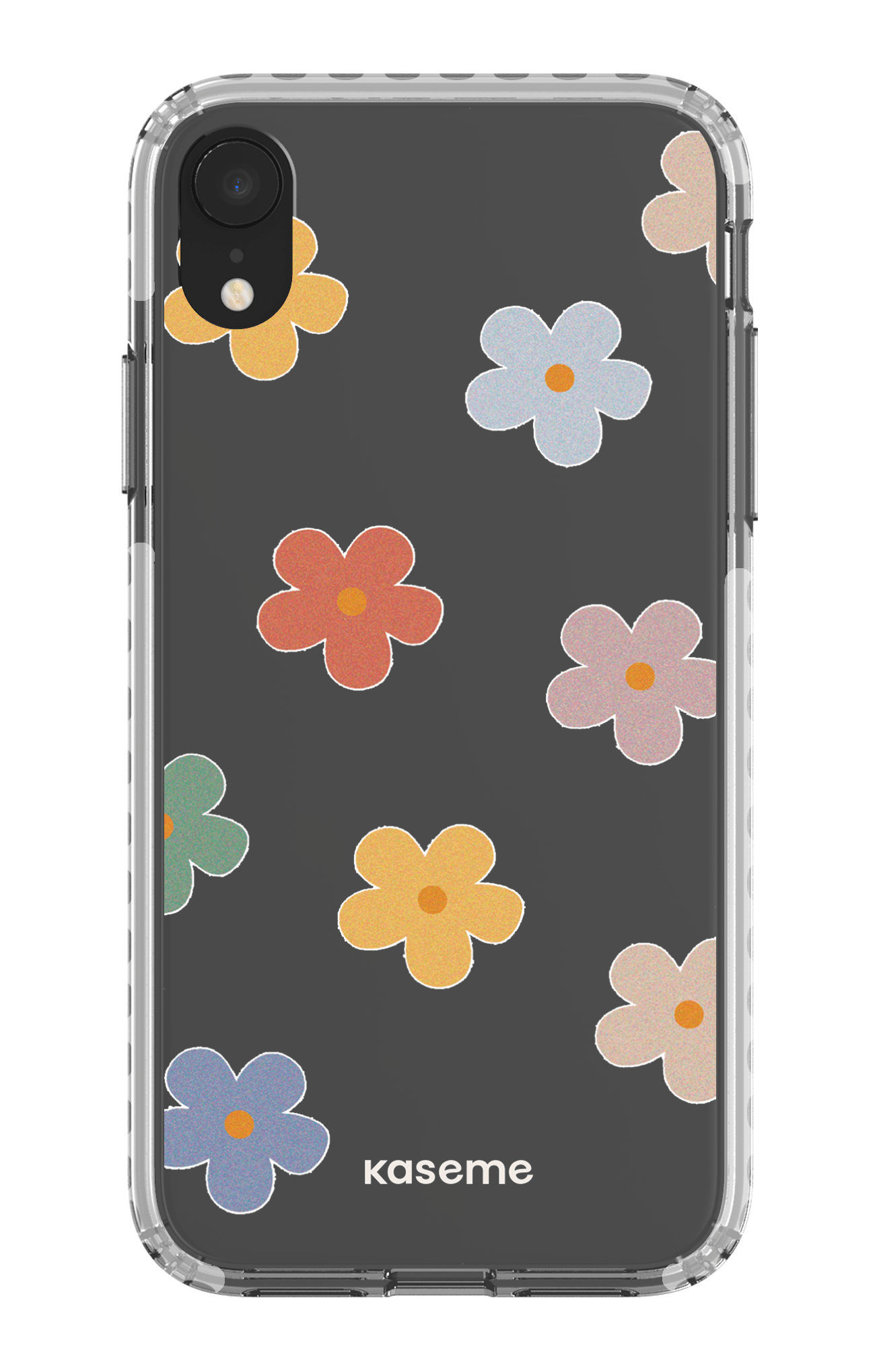 iPhone XR Clear Case - White Woodstock Big Clear Case -