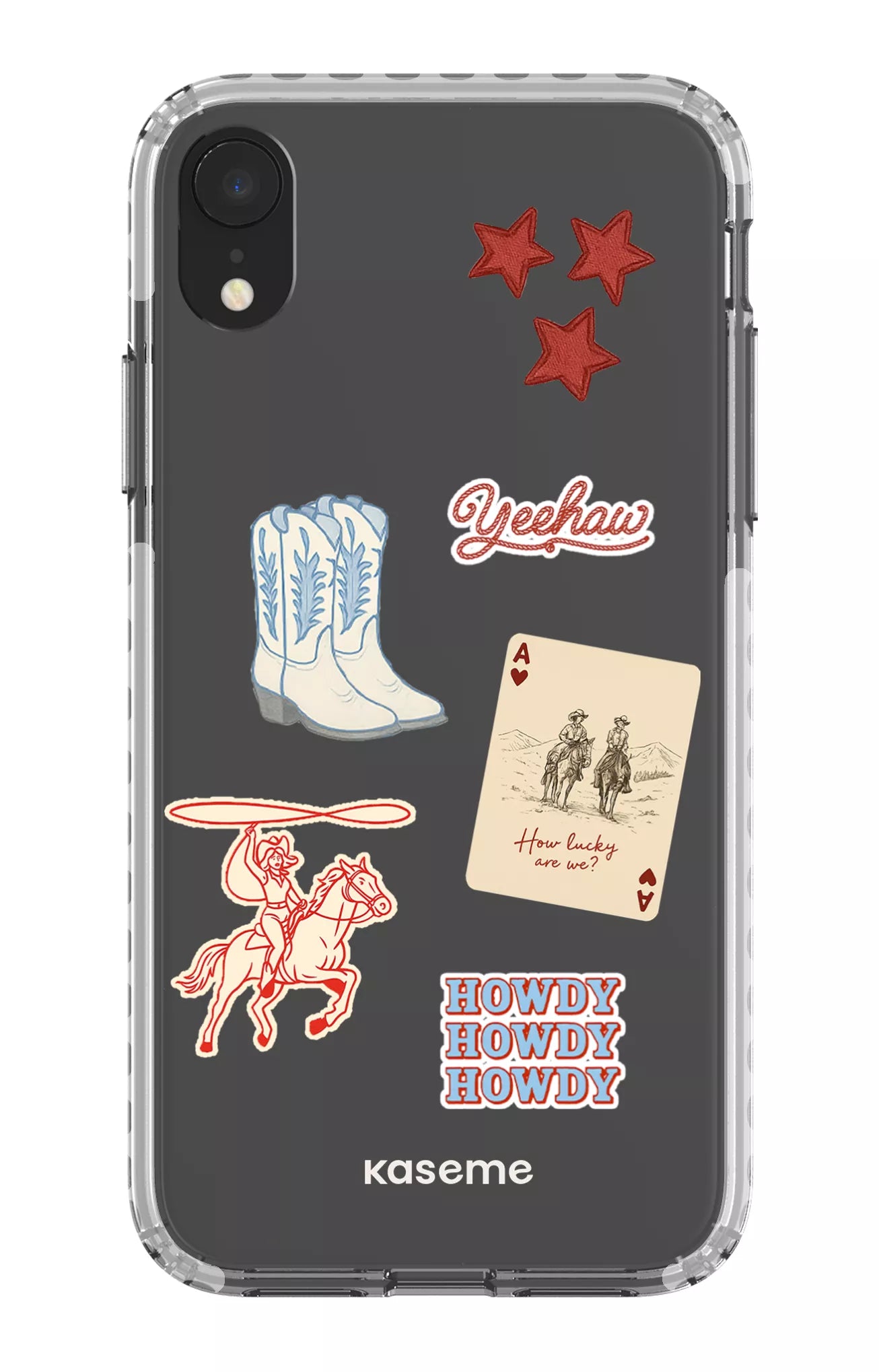 iPhone XR Clear Case - White Yeehaw Clear Case -