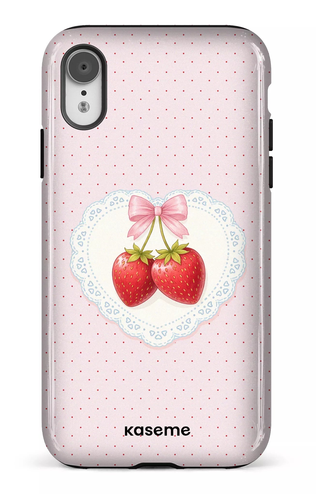 iPhone XR Tough Fresa Lace Pink -