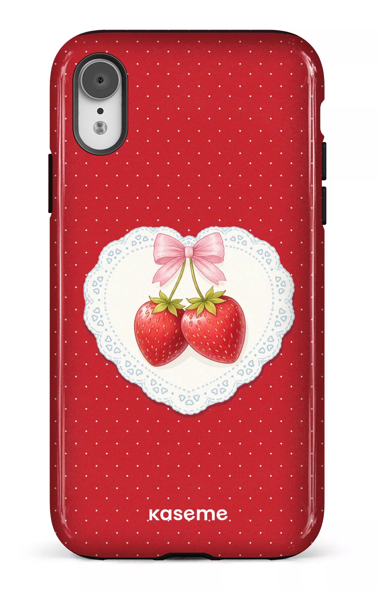iPhone XR Tough Fresa Lace Red -