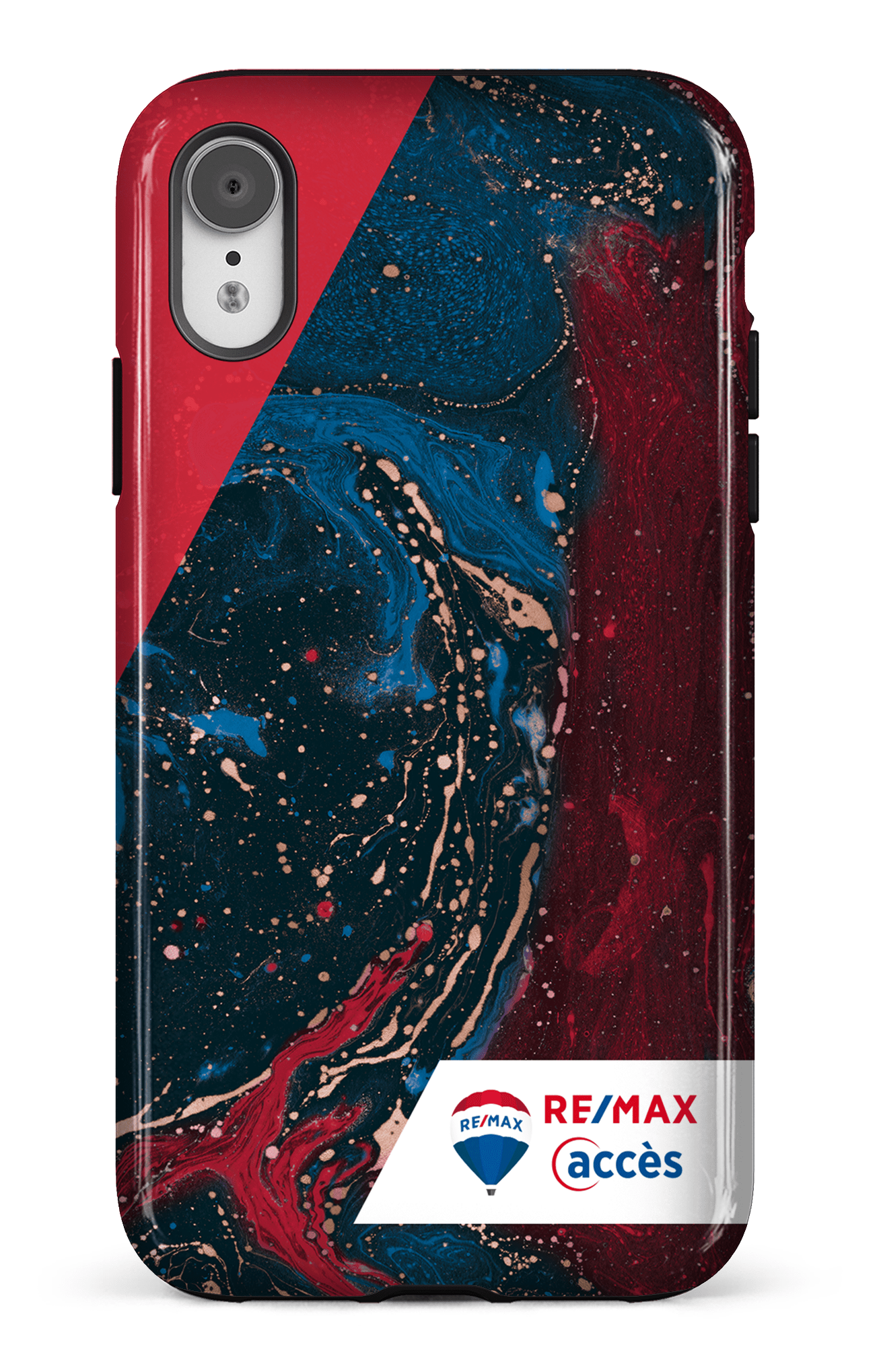 iPhone XR Tough Peinture marbrée sombre -