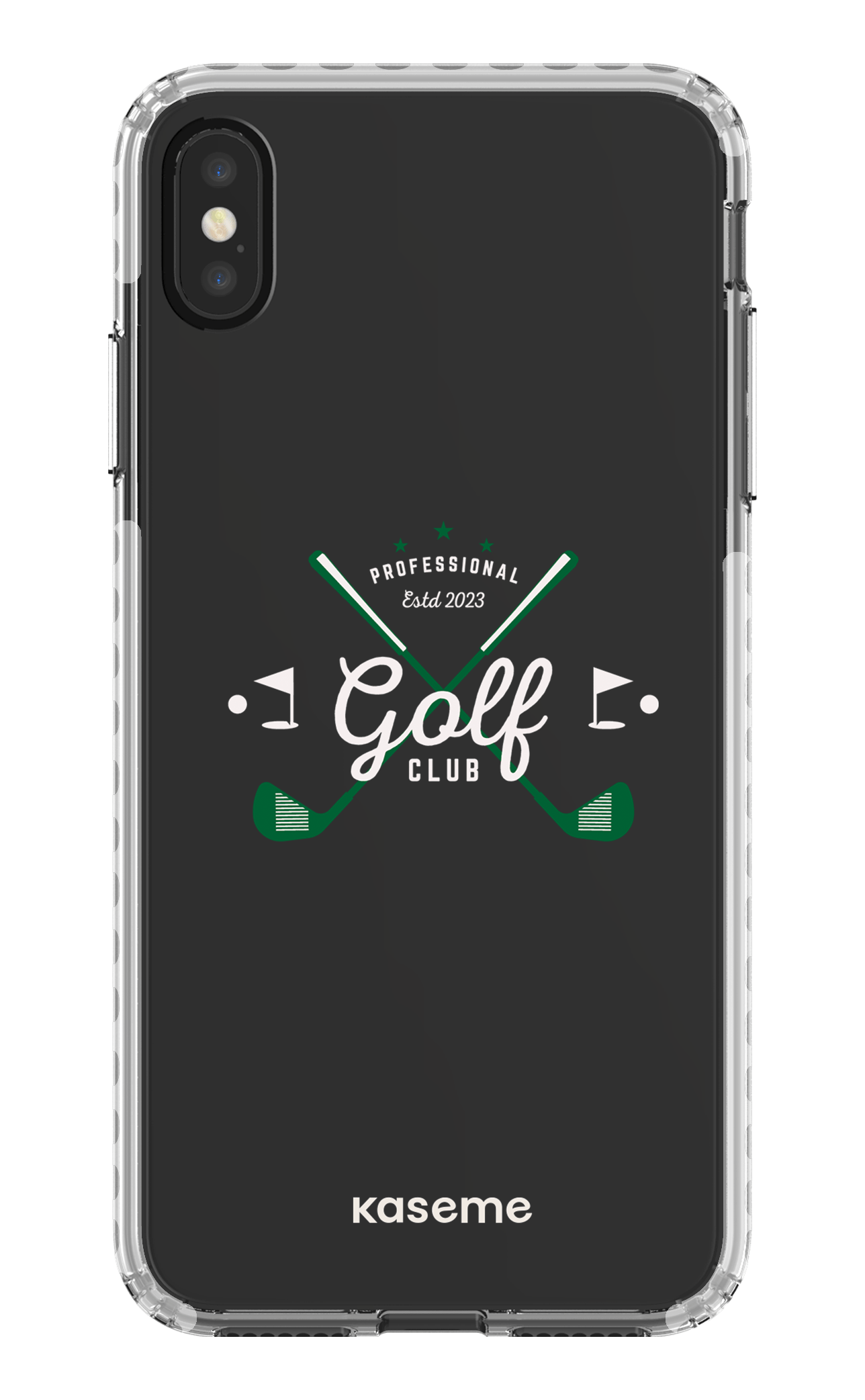 iPhone XS Max Clear Case - White Bogey Clear Case -