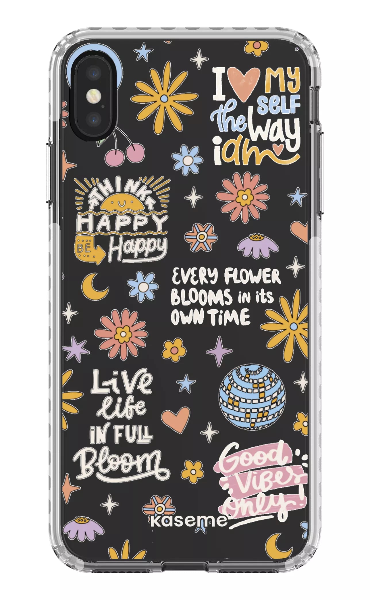 iPhone XS Max Clear Case - White Candid Clear Case -