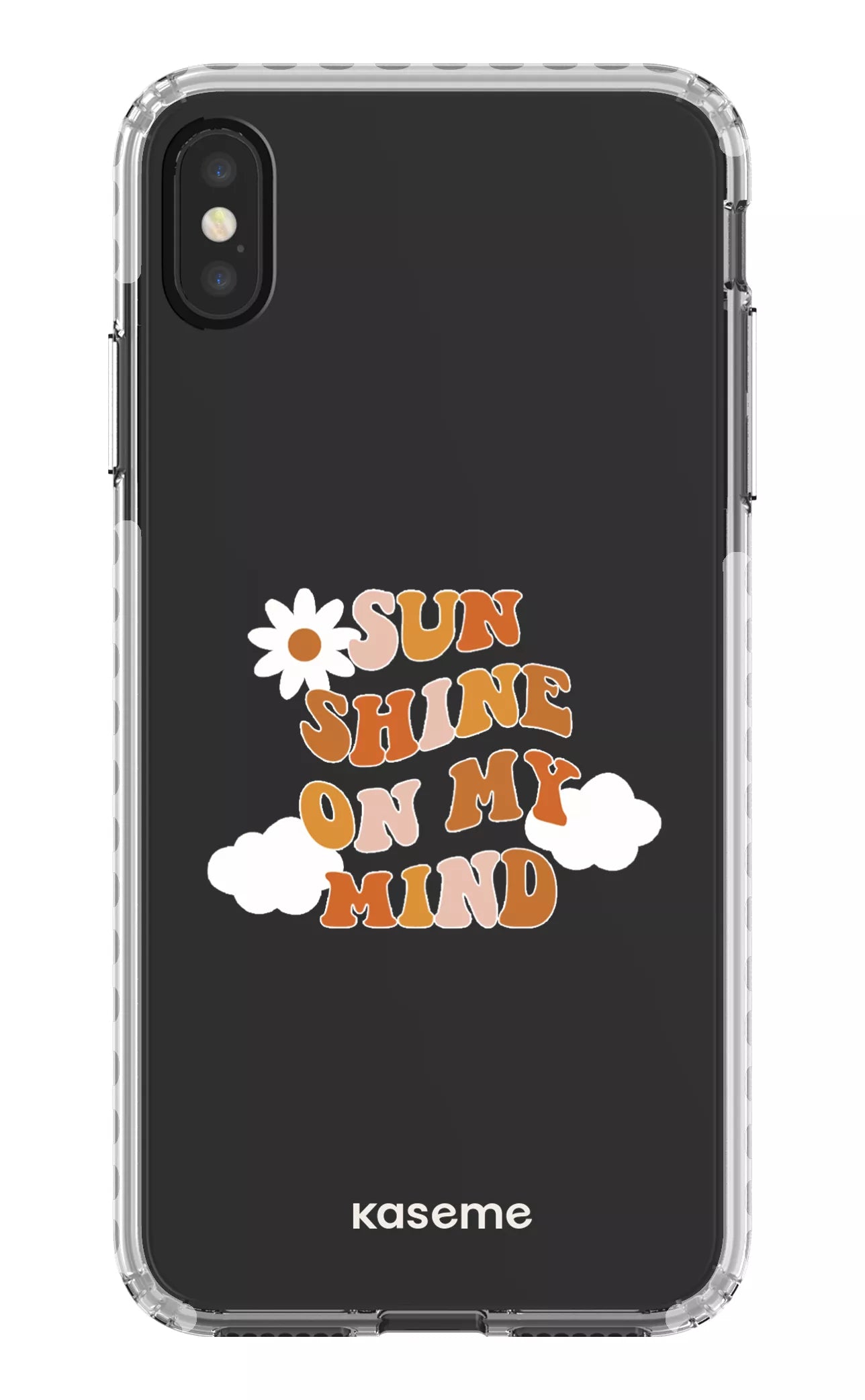 iPhone XS Max Clear Case - White Cheerful Clear Case -