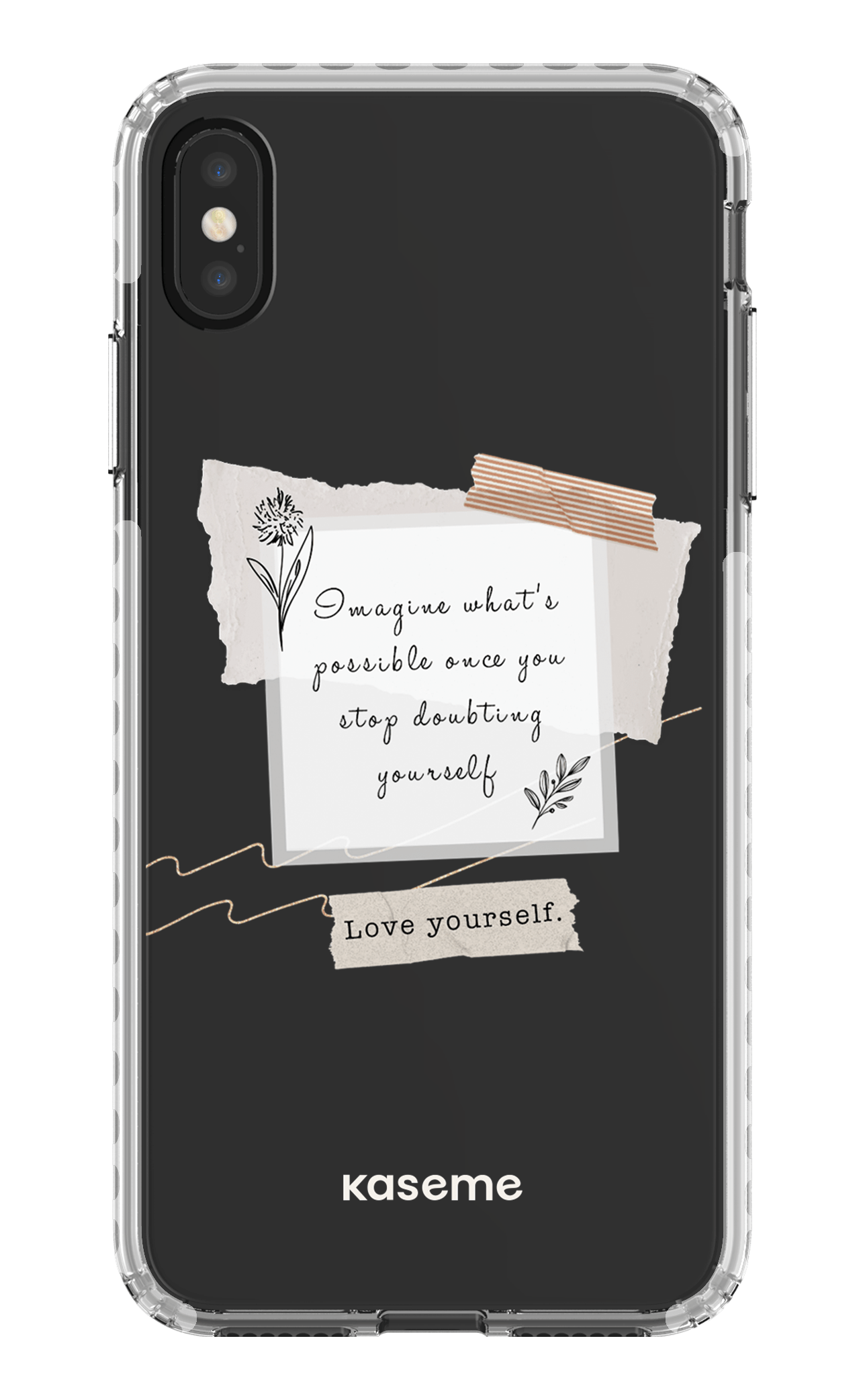 iPhone XS Max Clear Case - White Faith Clear Case -