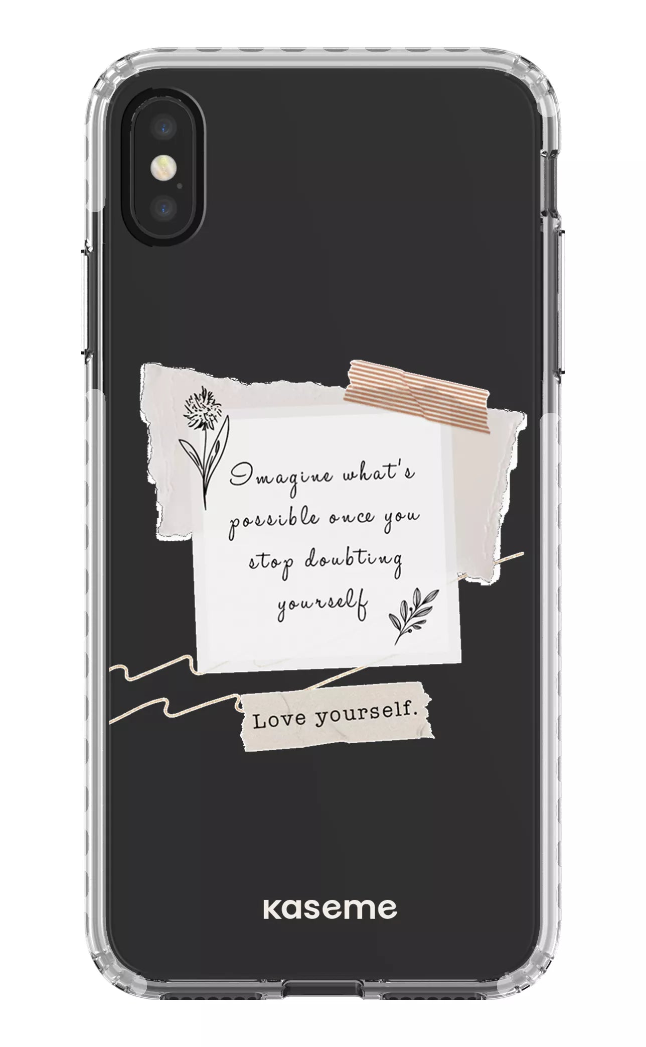 iPhone XS Max Clear Case - White Faith Clear Case -