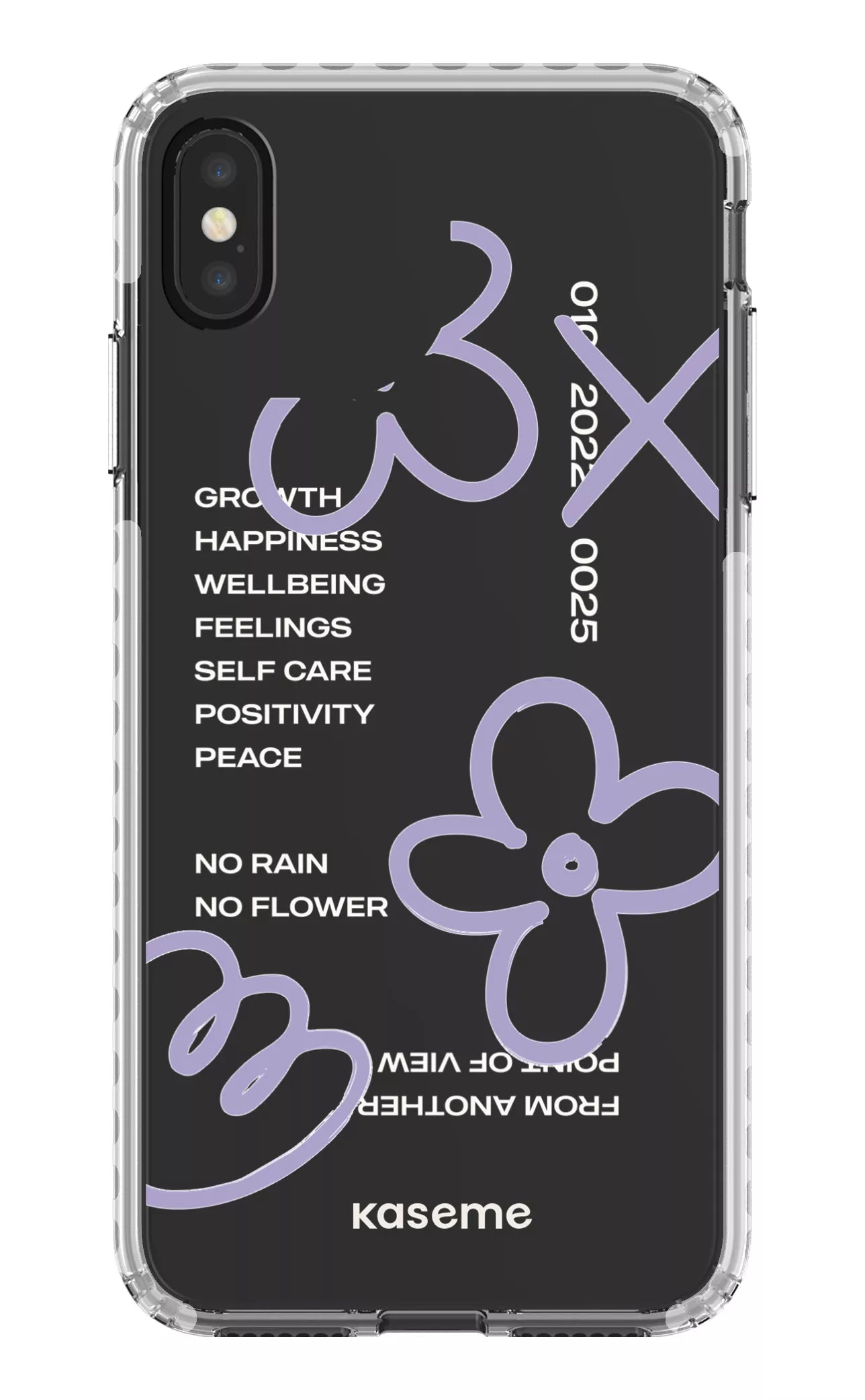 iPhone XS Max Clear Case - White Feelings purple Clear Case -