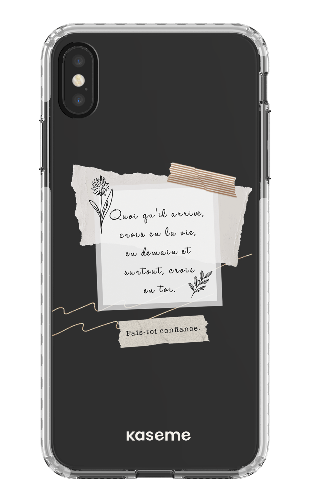 iPhone XS Max Clear Case - White Foi Clear Case -