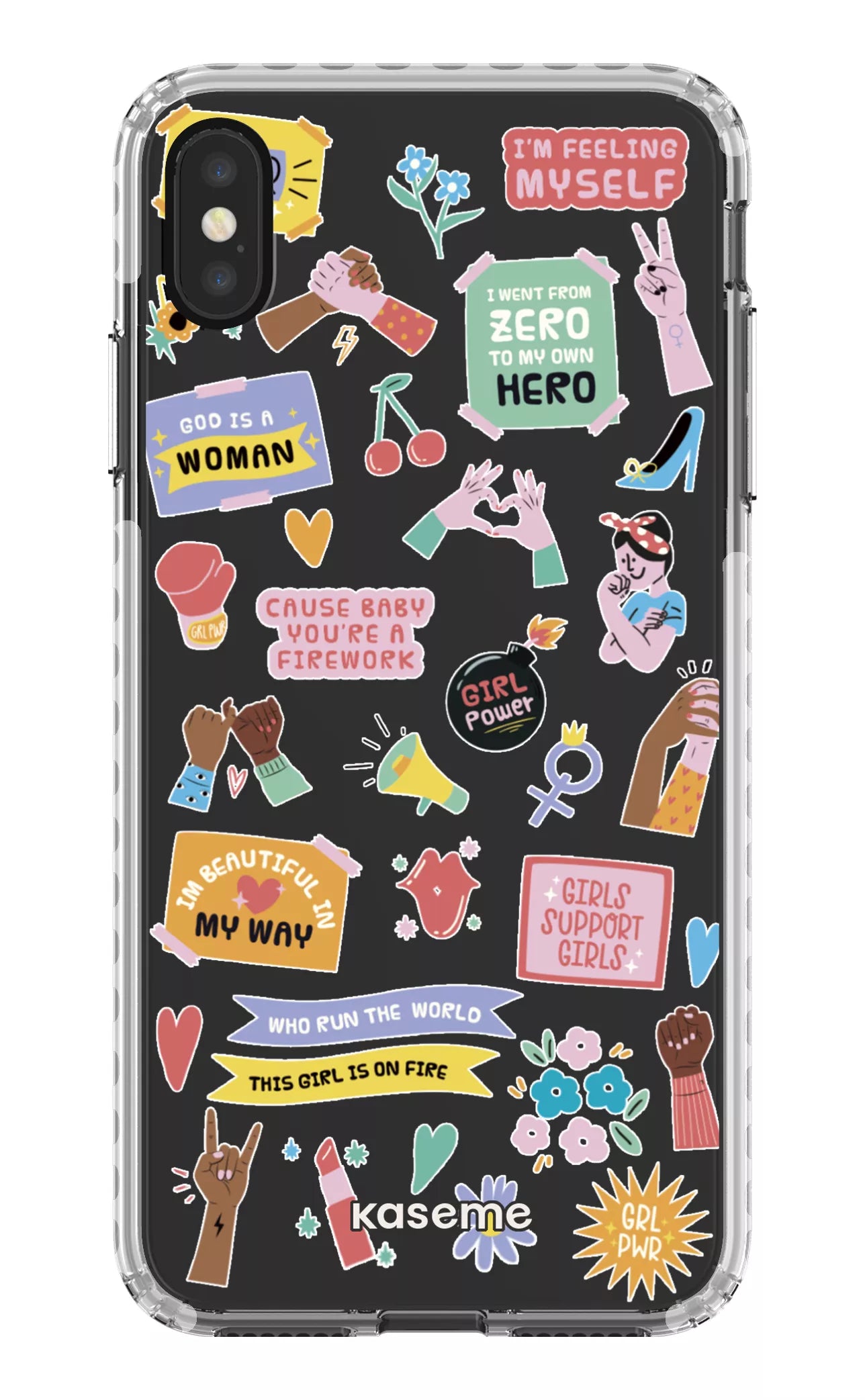 iPhone XS Max Clear Case - White Girl Boss Clear Case -