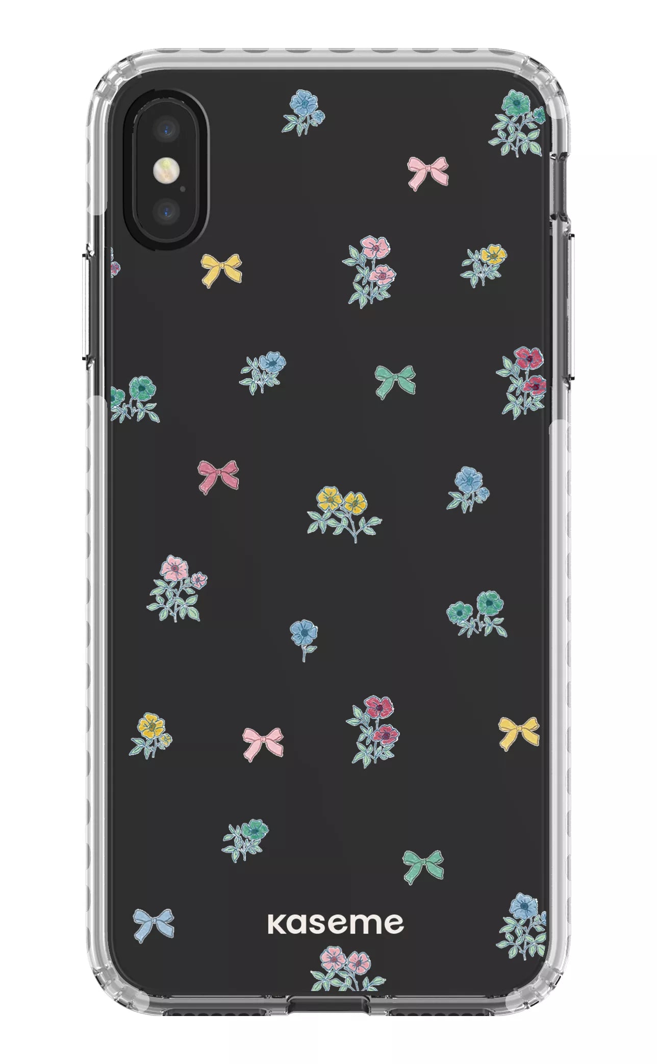 iPhone XS Max Clear Case - White Graceful Clear Case -