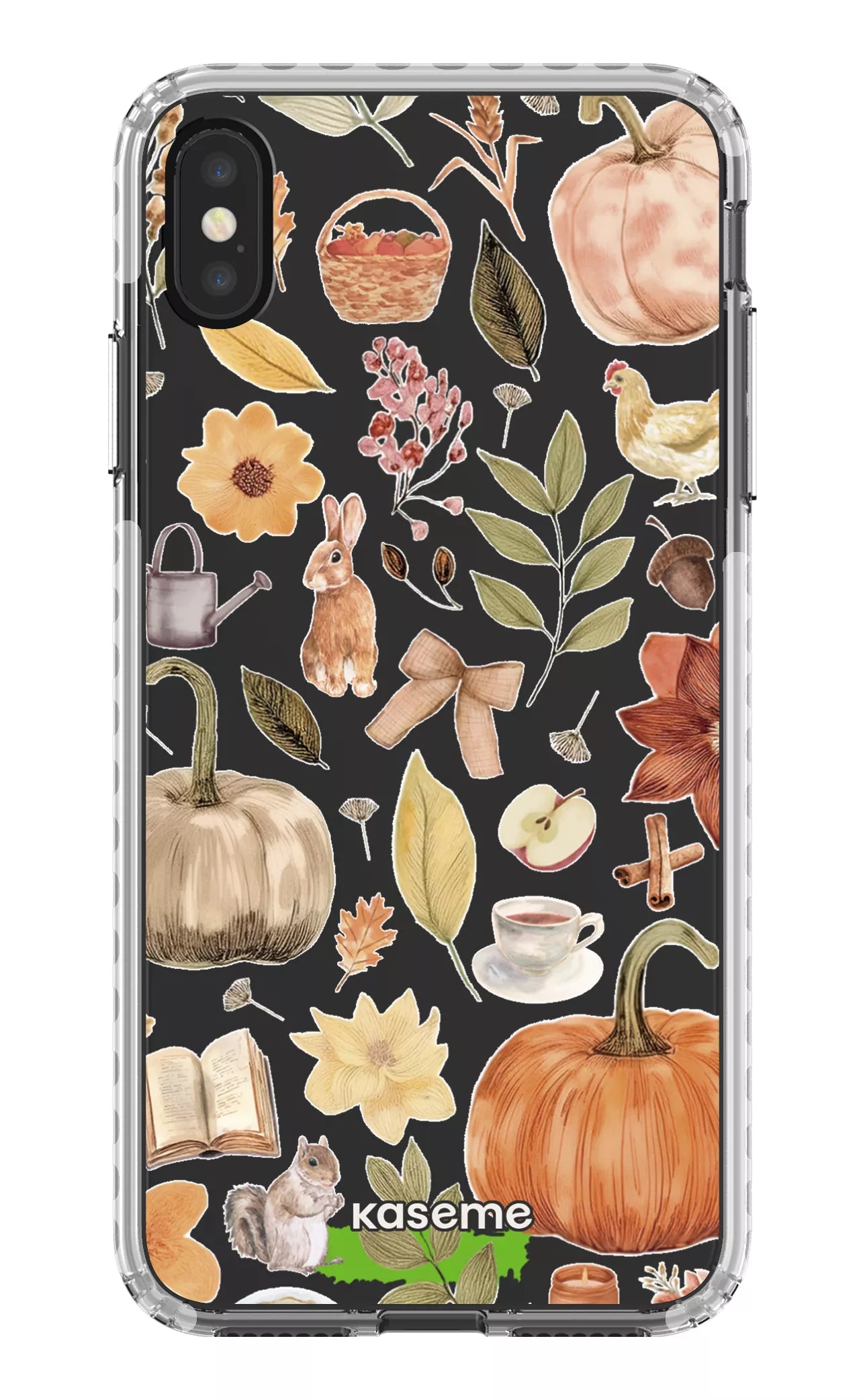 iPhone XS Max Clear Case - White Harvest Hues Clear Case -