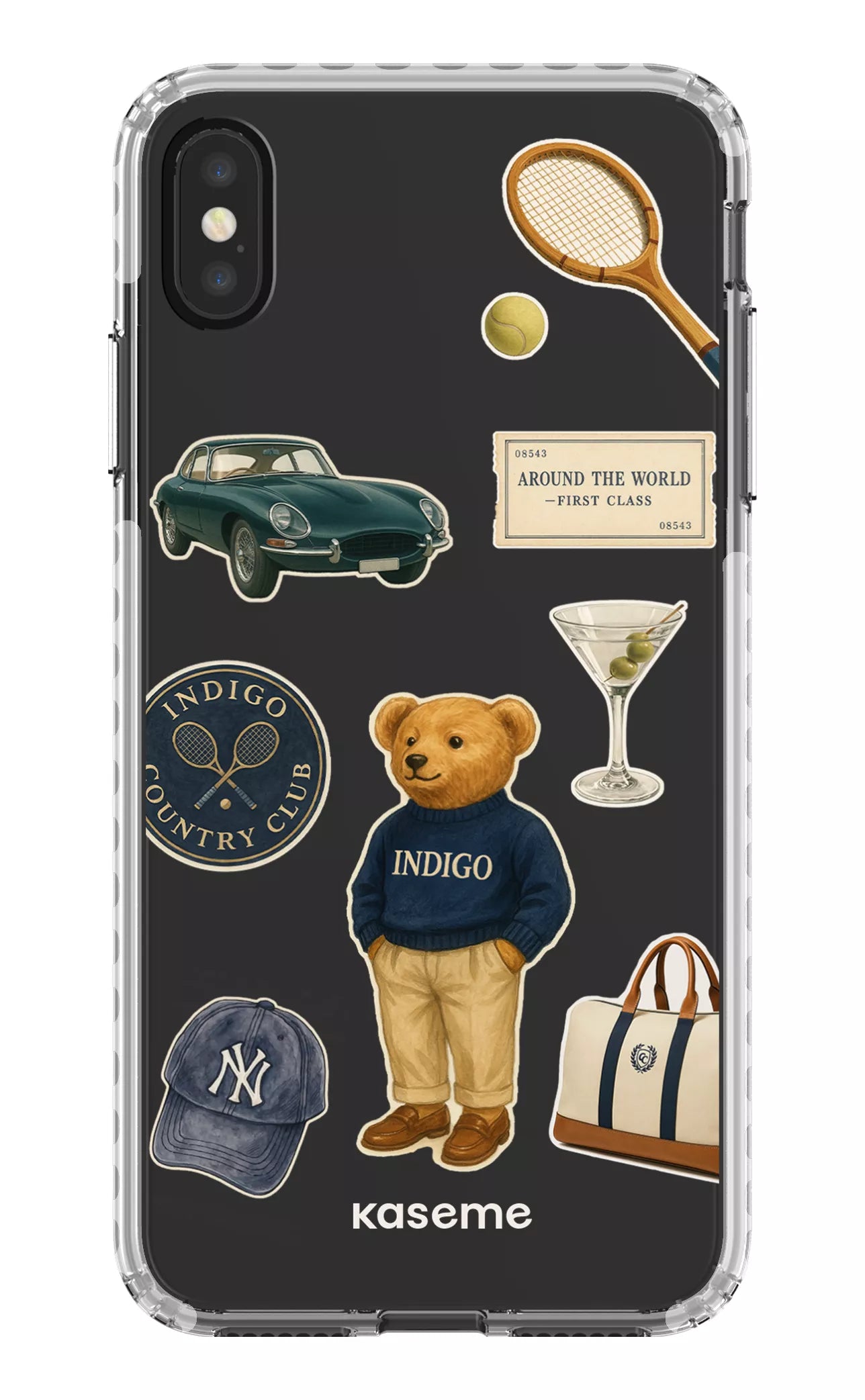 iPhone XS Max Clear Case - White Kingsley Clear Case -
