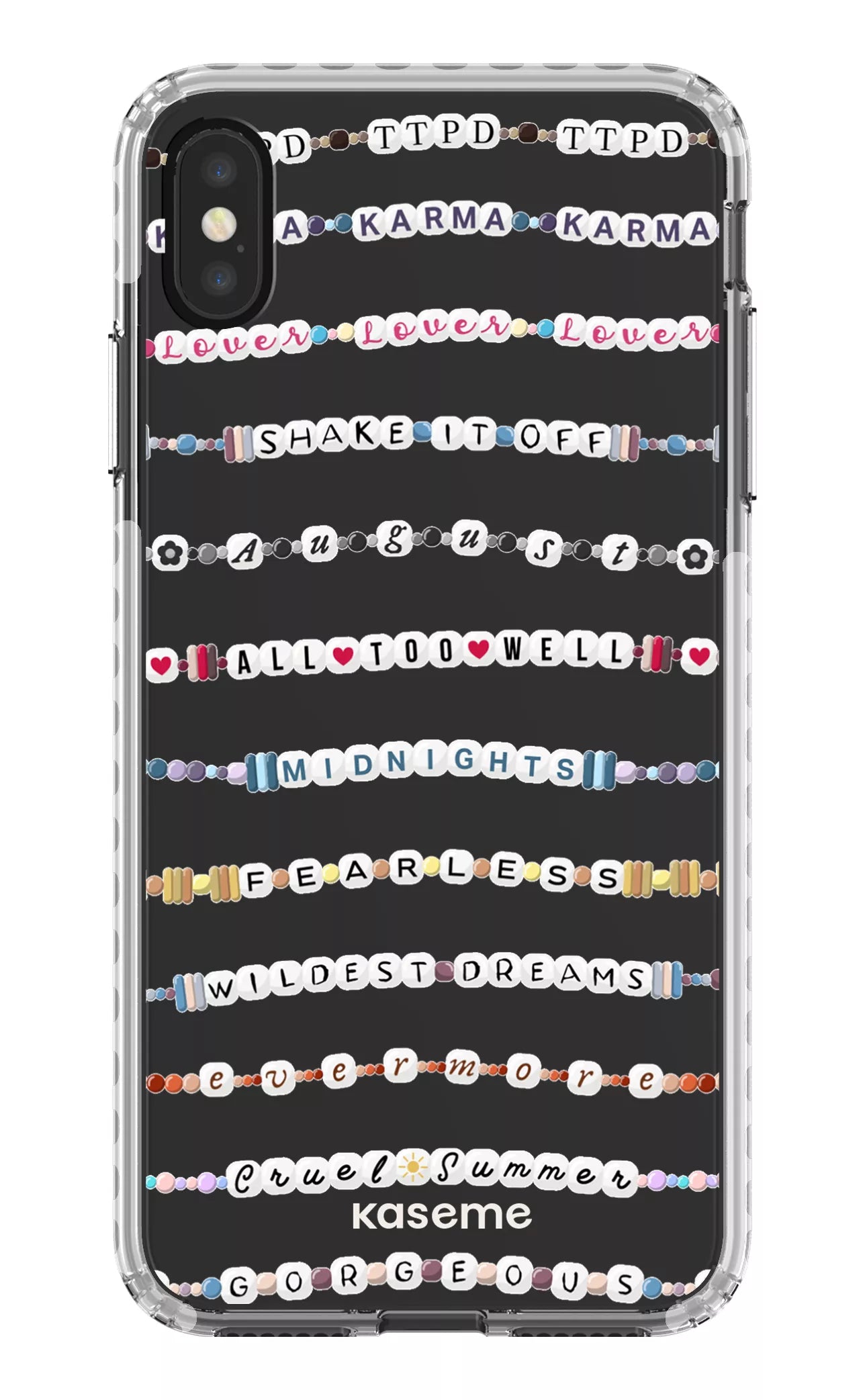 iPhone XS Max Clear Case - White Love Story Clear Case -