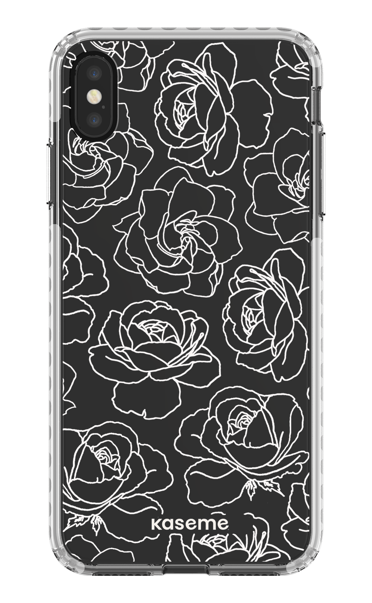 iPhone XS Max Clear Case - White Polar Flowers Clear Case -