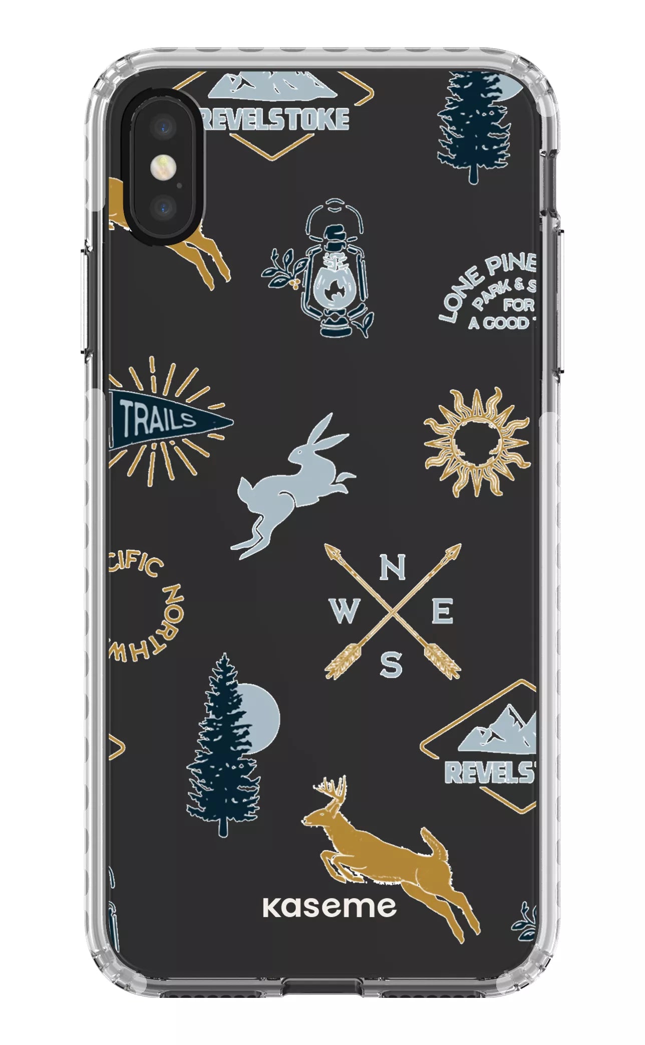 iPhone XS Max Clear Case - White Revelstoke white Clear Case -