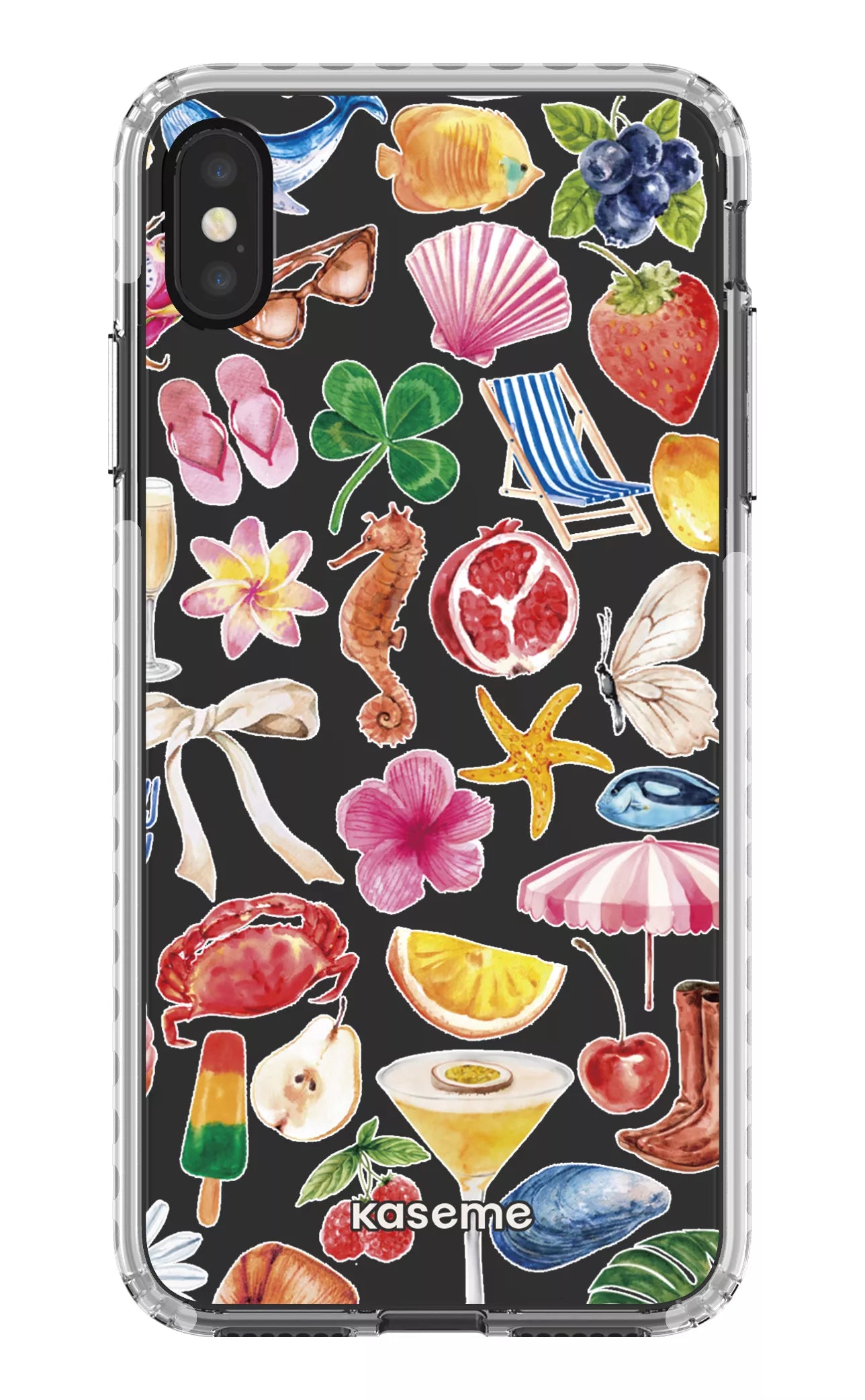 iPhone XS Max Clear Case - White St-Tropez Clear Case -