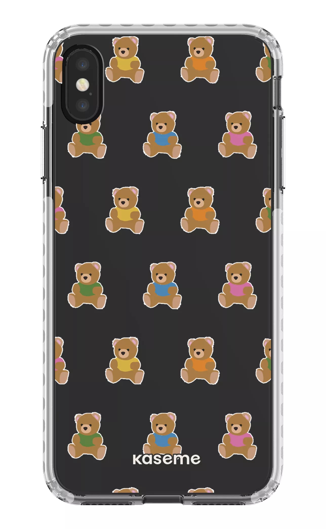 iPhone XS Max Clear Case - White Teddy Clear Case -