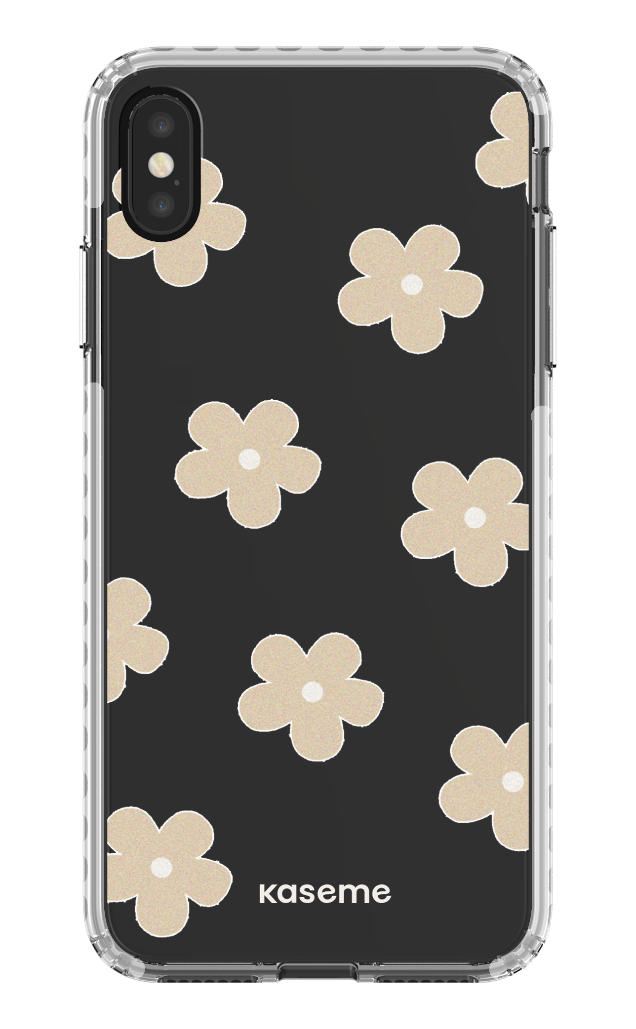 iPhone XS Max Clear Case - White Woodstock Beige Clear Case -