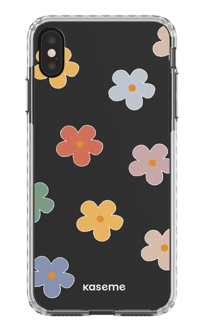 iPhone XS Max Clear Case - White Woodstock Big Clear Case -