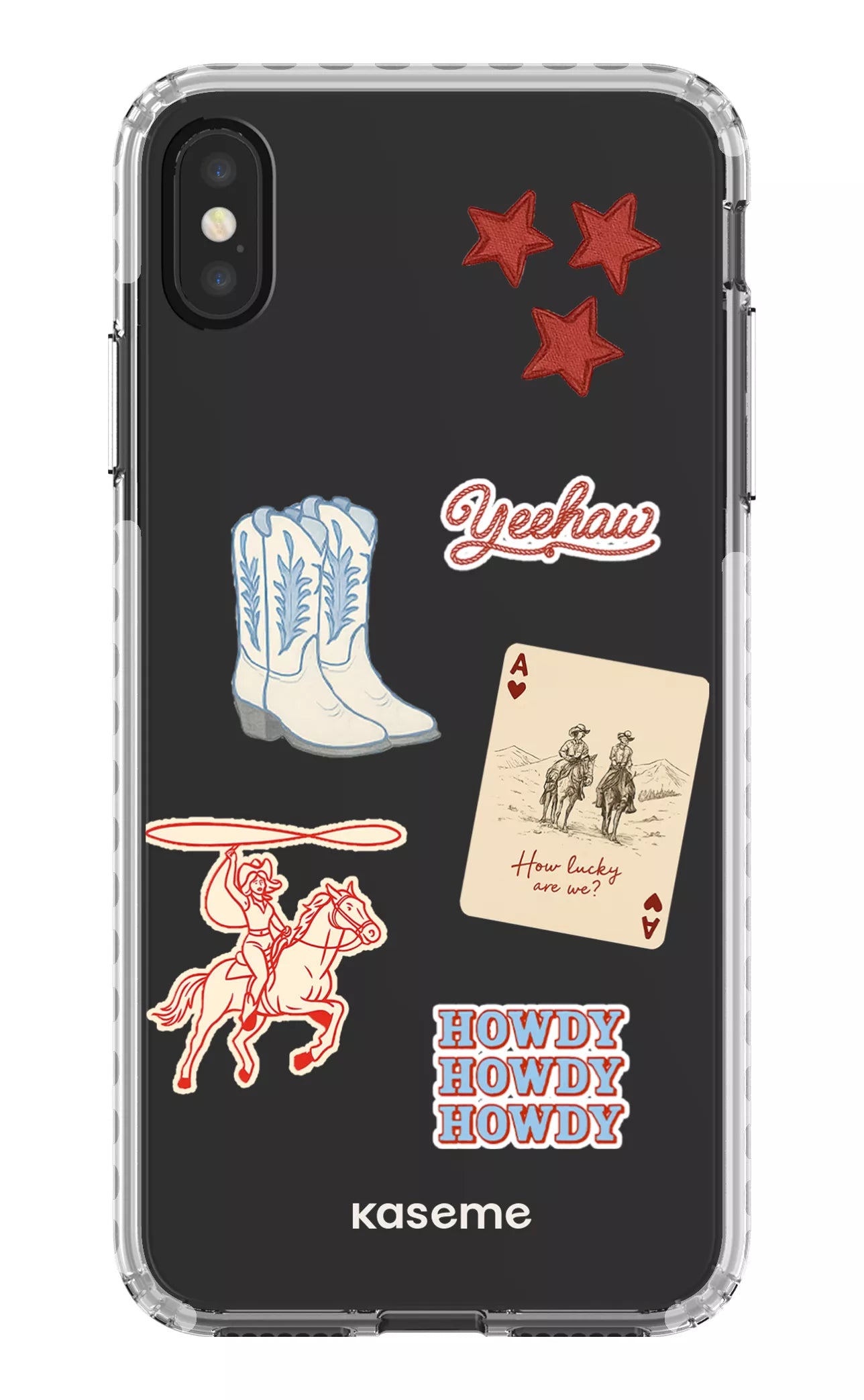 iPhone XS Max Clear Case - White Yeehaw Clear Case -