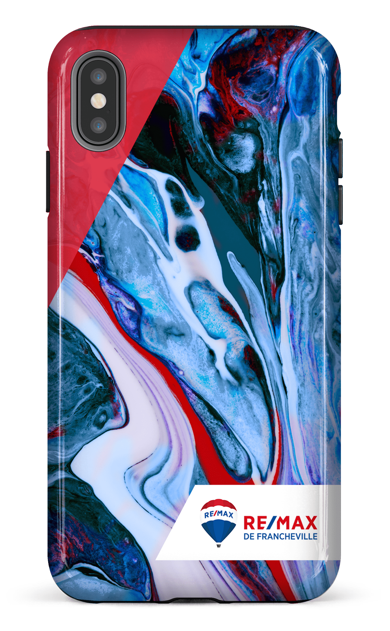 iPhone XS Max tough Peinture marbrée claire de Francheville -