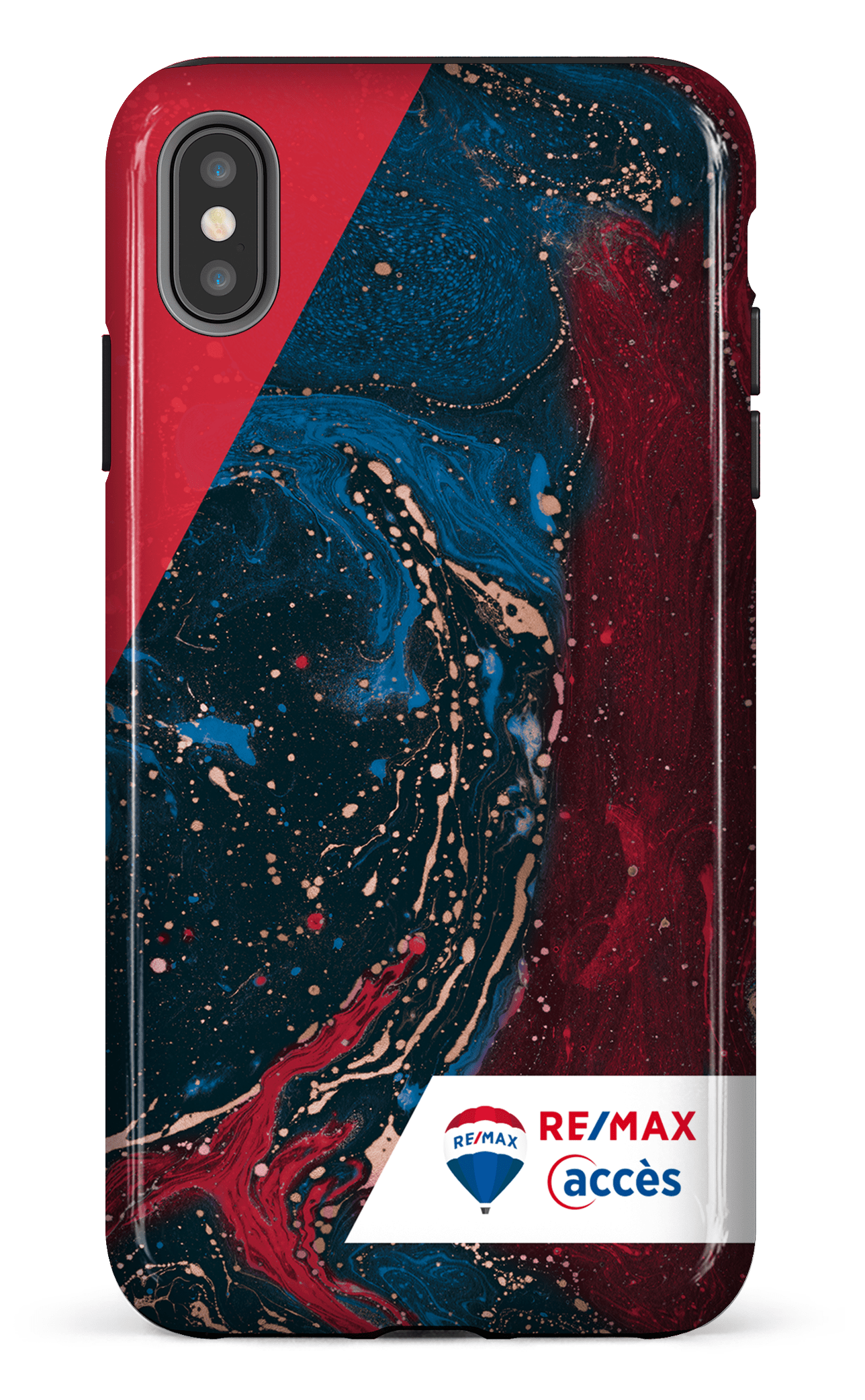 iPhone XS Max tough Peinture marbrée sombre -