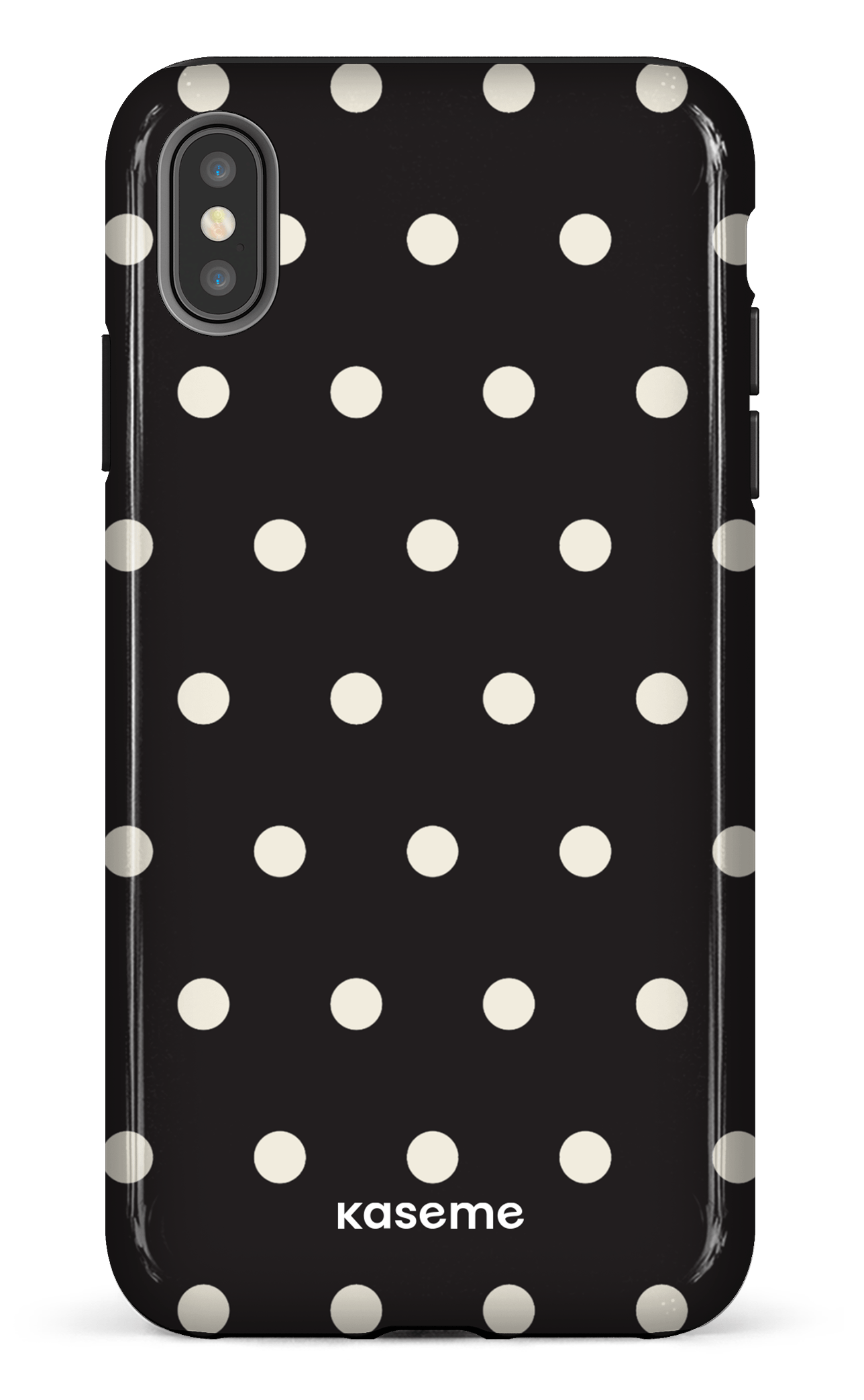 iPhone XS Max tough Polka Black -