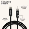 Kaseme fil USB-C à USB-C avec des fonctionnalités