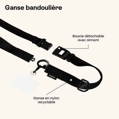 Ganse bandoulière beige