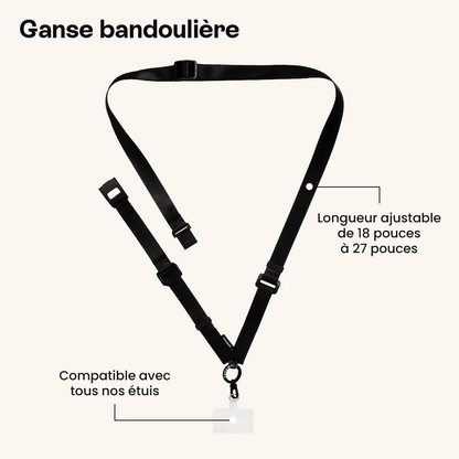 Ganse bandoulière beige